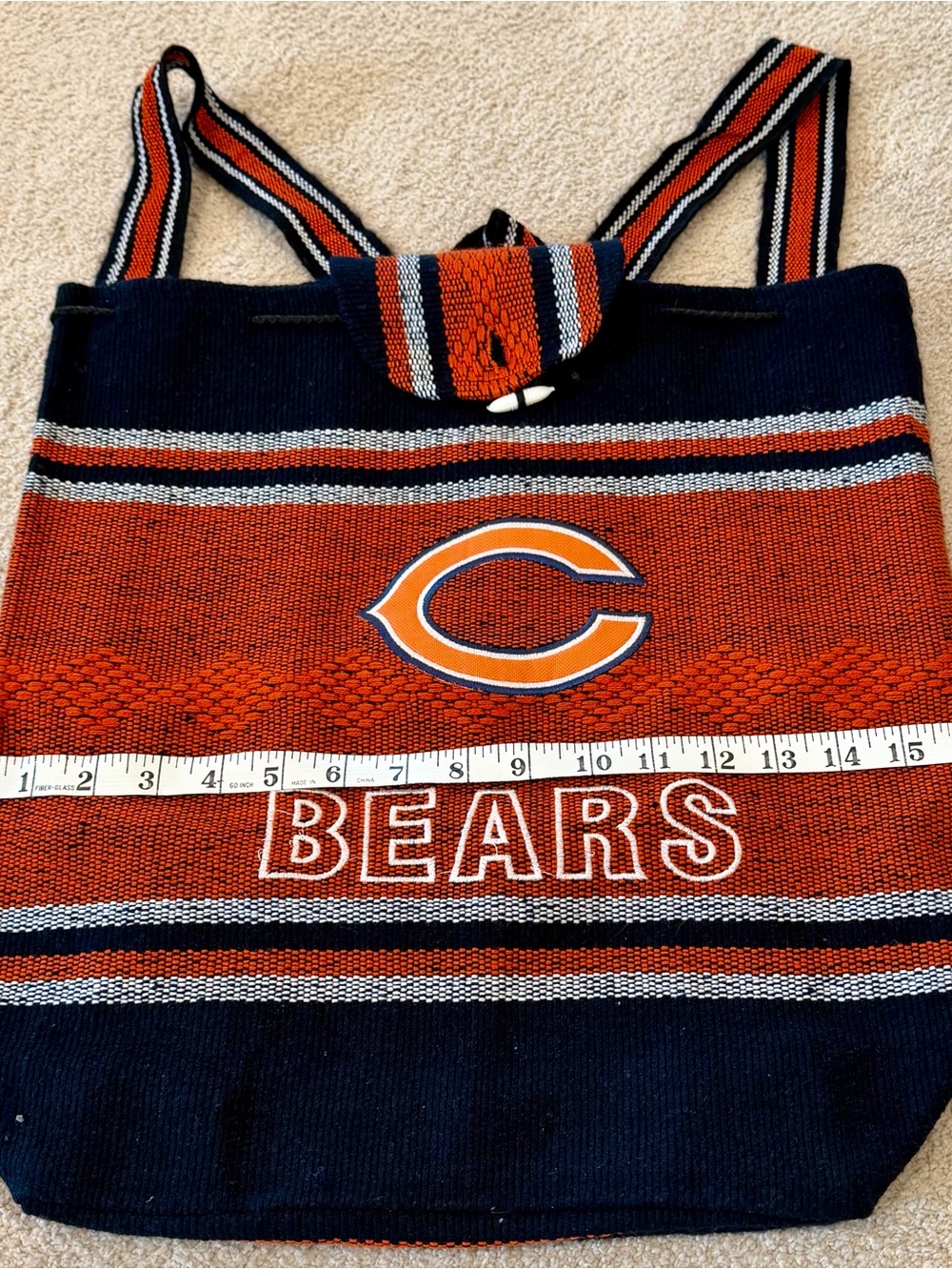 NFL Chicago Bears Hobo Backpack Purse Handbag Tote 16" Football Game Day NWOT - Picture 12 of 13